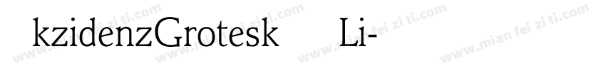 AkzidenzGroteskCE Li字体转换